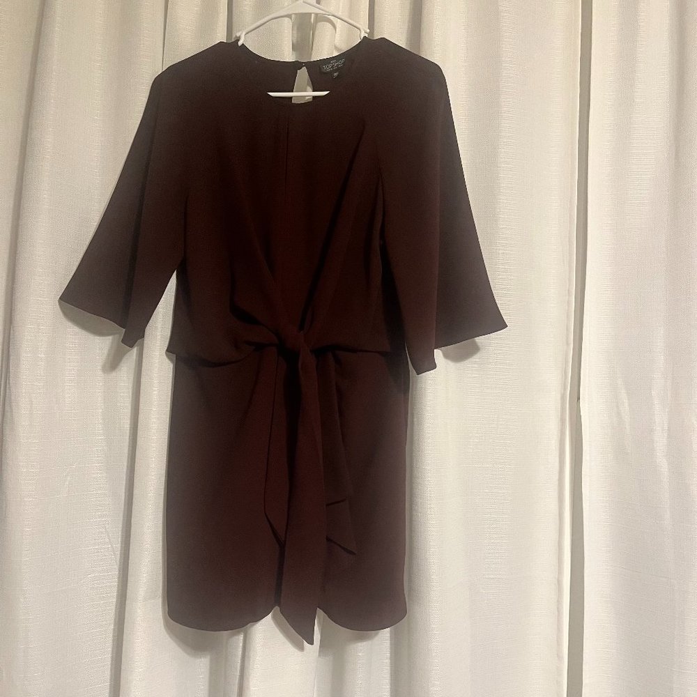 Topshop mini dress in Oxblood